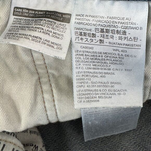 Levi’s 512 SZ 32x30 Jeans Pockets Zip-Fly Whiskered Medium Wash Blue Mens - Picture 8 of 10